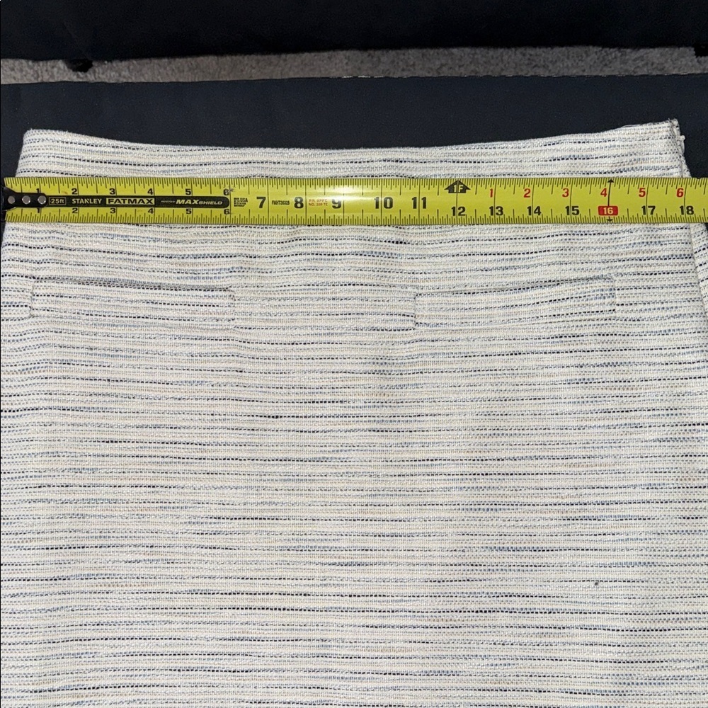 LOFT Cream Tweed style lined Women's Skirt 12 side zipper elegant, business - Picture 7 of 8